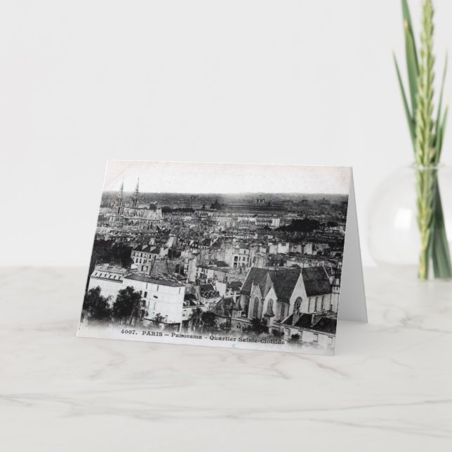 Vintage Paris Quartier Sainte Clotilde Card (Front)