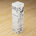 Vintage Paris Themed White Wedding Personalised Wine Gift Box<br><div class="desc">Paris theme Wedding Party Wine Box ready to be customised to your event specifics. See the full range of matching products in this exclusive set and more here... </div>