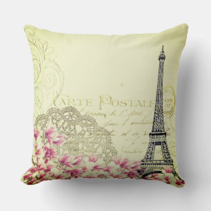 Vintage Paris Throw Pillow