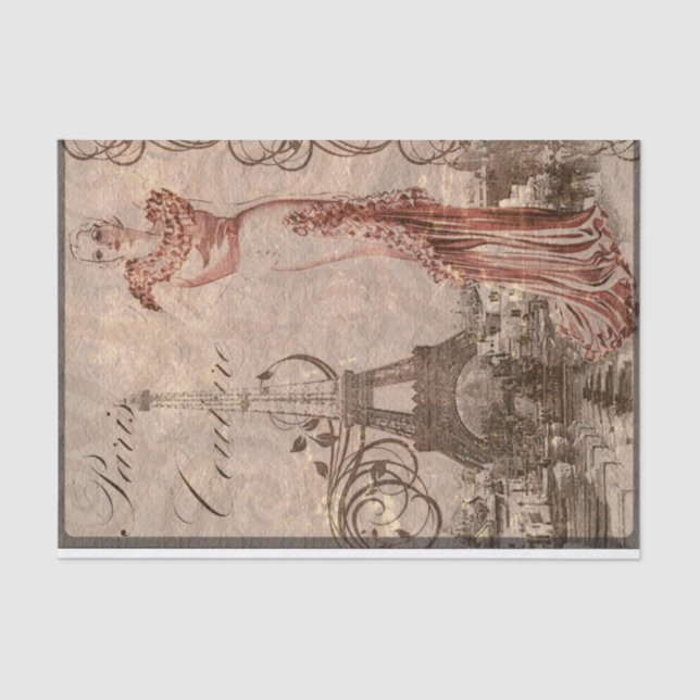 Vintage Paris Tissue Paper (Front)