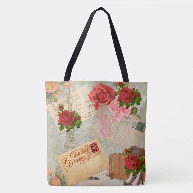 Vintage Paris Tote Bag (Front)