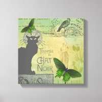 Vintage Paris Tour of Chat Noir Collage