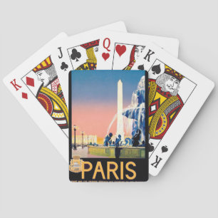 Vintage Paris Travel Advertisement Playing Cards