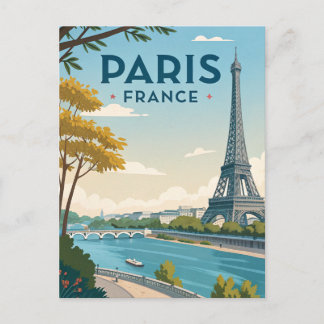Vintage Paris Travel Postcard