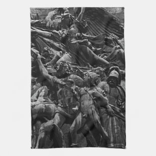 Vintage Paris triumphal arch marseillaise rude Tea Towel