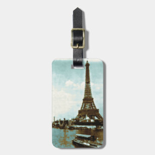 Vintage Paris Water Colour Luggage Tag