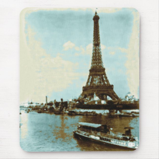Vintage Paris Water Colour Mouse Pad (Front)