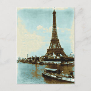 Vintage Paris Water Colour Postcard