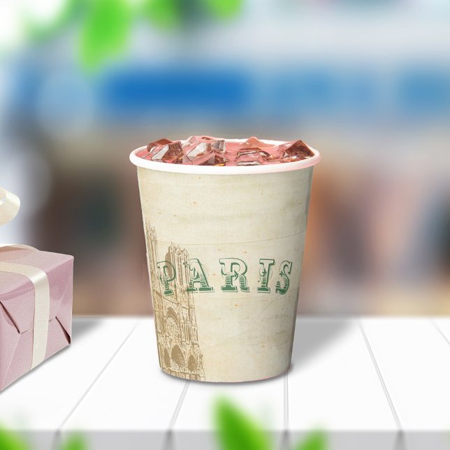Vintage Parisian Party Paper Cups (Creator Uploaded)