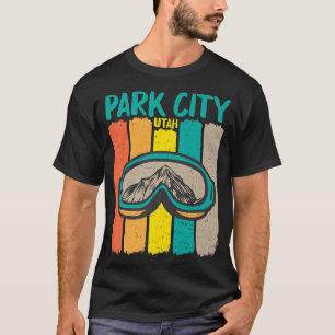 Vintage Park City Utah TSkiing Snowboarding T-Shirt