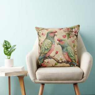Vintage Parrot Art Cushion