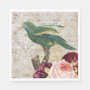Vintage Parrot Napkin