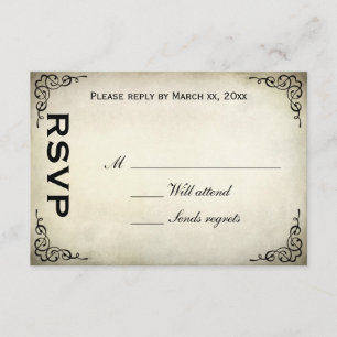 Vintage Parrot Tulip Response Card