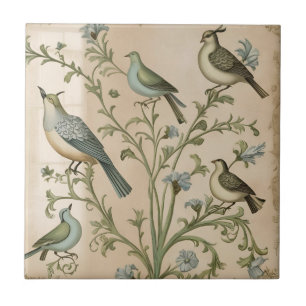 Vintage Partridge Tree Tile