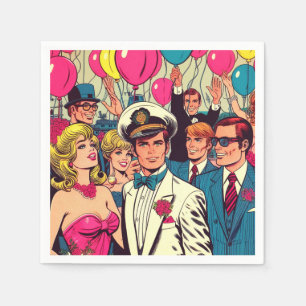 Vintage Party Comics Napkin