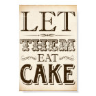 Vintage Party LET THEM EAT CAKE Sign Print