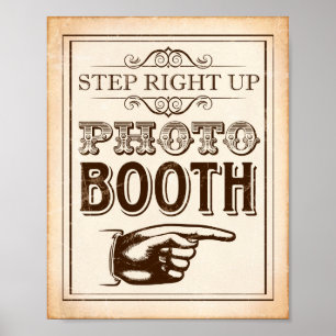 Vintage Party PHOTO BOOTH Sign Print Old West