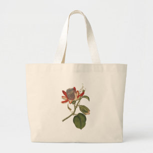 Vintage Passion Flower Large Tote Bag