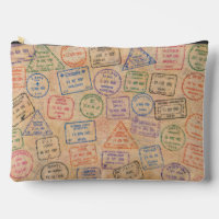 Vintage Passport Stamps Colorful Travel Ephemera