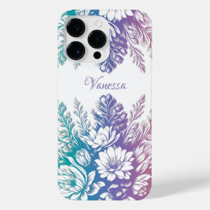 Vintage Pastel Colourful Floral Design iPhone 14 Pro Max Case
