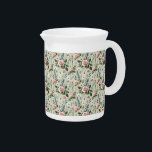 Vintage Pastel Floral Botanical Pattern Pitcher<br><div class="desc">This vintage floral pattern captures the timeless beauty of botanical illustration with a soft, romantic touch. Featuring delicate blush roses, white daisies, lavender sprigs, and blue wildflowers, the composition is set against a soothing soft green background that enhances the natural charm of each bloom. The palette leans into gentle pastels,...</div>