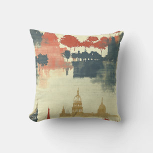 Vintage Pastel France Throw Pillow