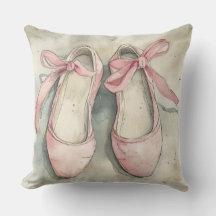 Vintage Pastel Pink Ribbon Ballet Flats