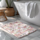 Vintage pastel pink roses pattern bath mat<br><div class="desc">Beautiful astel pink vintage roses seamless pattern.</div>