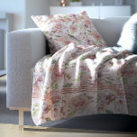 Vintage pastel pink roses pattern fleece blanket<br><div class="desc">Pastel pink vintage roses seamless pattern.</div>