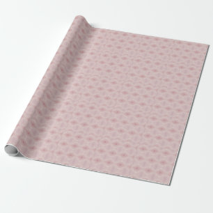 Vintage Pastel Pink Silver Floral Wrapping Paper