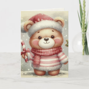 Vintage Pastel Watercolor Christmas Ornaments Card