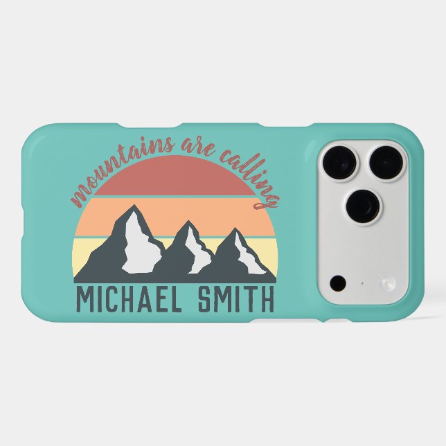 Vintage pastels mountains are calling monogram sky (Back Horizontal)