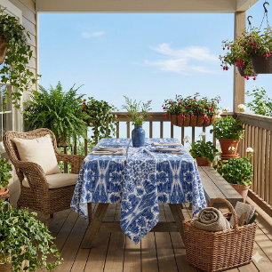 Vintage Pastoral Landscape French Country Pattern  Fabric