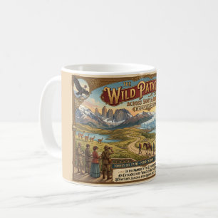 Vintage Patagonia Travel Poster Exploration Era Coffee Mug