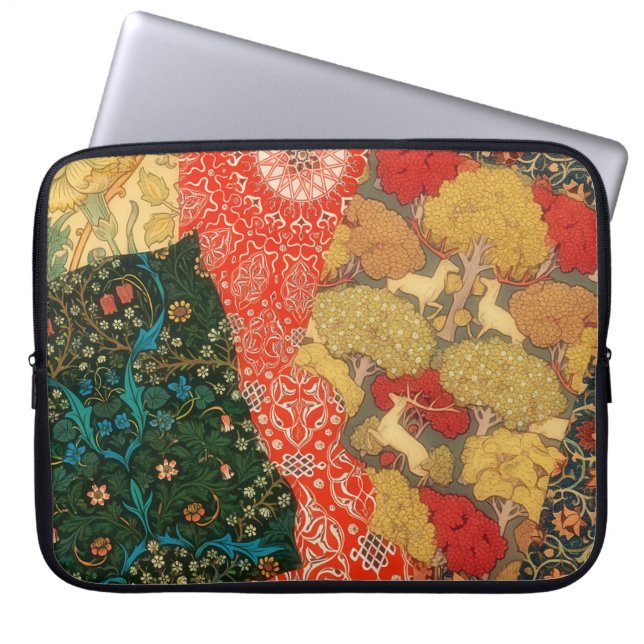 Vintage Patchwork Collage Art Laptop Cover Sleeve (Front)