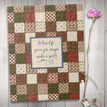 Vintage Patchwork Print Rustic Reds Jigsaw Puzzle<br><div class="desc">Personalize this vintage style patchwork patterned puzzle with your own text for a unique gift. Created in shades of dark reds,  cream and browns for a rustic look with faux zig-zag stitch details. Sweet item for quilters,  seamstresses or anyone with a taste for good puzzle challenges.</div>