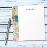 Vintage Patchwork Quilt Border Note Pad<br><div class="desc">Personalise this pretty notepad printed with a vintage patchwork quilt border with your name or other text. Generous blank writing space for all your lists,  small sketches or other daily notes.</div>