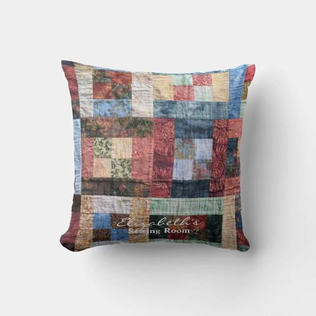Vintage Patchwork Quilt Cushion (Front)