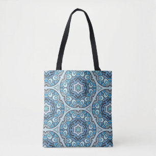 Vintage patchwork quilt pattern. Hand drawn decora Tote Bag