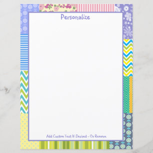 Vintage Patchwork Quilt Pattern Sewing Personalise