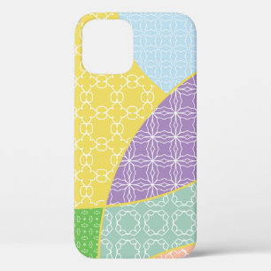 Vintage patchwork quilt pattern. Vintage decorativ iPhone 12 Case