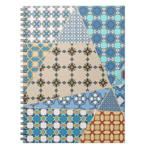 Vintage patchwork quilt pattern. Vintage decorativ Notebook