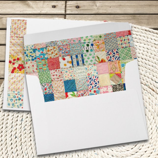 Vintage Patchwork Quilt Print Envelope (Creator Uploaded)