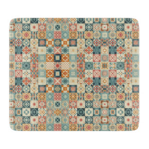 Vintage, patchwork quilted look cutting board