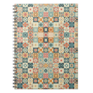 Vintage, patchwork quilted look notebook