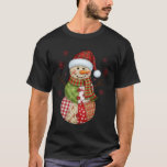 Vintage Patchwork Snowman Christmas Winter Holiday T-Shirt<br><div class="desc">Vintage Patchwork Snowman Christmas Winter Holiday Xmas</div>