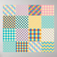 Vintage Patchwork: Textile Seamless Background