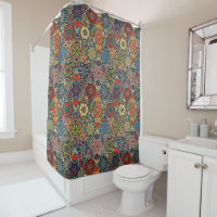 Vintage patchwork with floral mandala elements