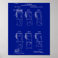 Vintage patent wall art: Toilet Paper, 1891