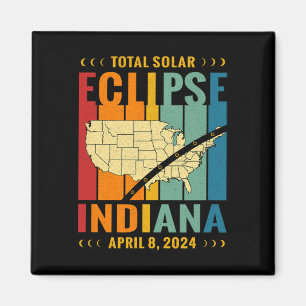 Vintage Path Of Totality Solar Eclipse April 8 202 Magnet